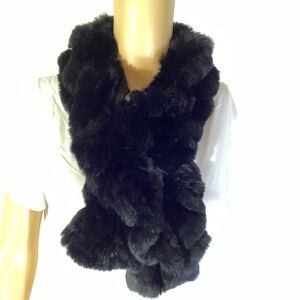 Linda Richards Luxury rabbit fur pull-through scarf 36” x 6”